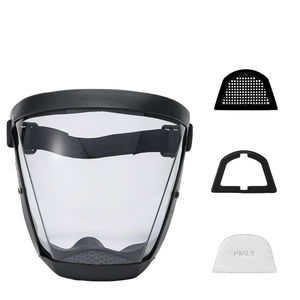 Reusable Work Protection Mask Anti-Fog Full <strong>Face</strong> <strong>Shield</strong> High Visibility Chemical Resistant Silicone Polycarbonate Lens Safety - Product Image 3