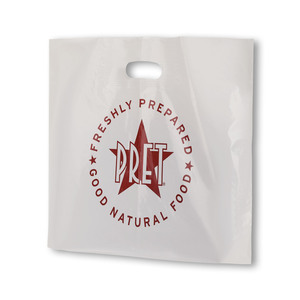 Bolsas de plástico transparente personalizadas con impresión de huecograbado biodegradable para restaurante para llevar - Product Image 4