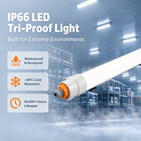 Luminaire LED Tri-proof Raccordable 4 pieds 36W, Étanche IP65, Anti-vapeur, Robuste, Garantie 5 ans pour Entrepôts Industriels