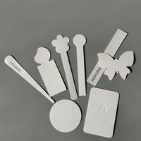 Bandelettes testeurs de parfum rondes personnalisées noir et blanc pour diffuseur à bâtonnets, en papier absorbant, avec logo doré