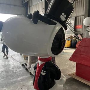 Sợi thủy tinh chất lượng cao quy mô lớn trang trí tùy chỉnh linh vật Snoopy điêu khắc/điêu khắc/hiển thị - Product Image 4