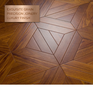 Échantillon Gratuit <span class=keywords><strong>Parquet</strong></span> Chinois Neuf en Padauk Artisanat Géométrique de Précision Luxe Rétro Bois Ingénierie 450x450mm Résistant à l'Usure - Product Image 3