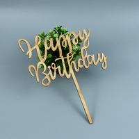 Décorations de gâteaux personnalisées en bambou en forme de chiffres et lettres pour la pâtisserie d'enfants - Vente en gros