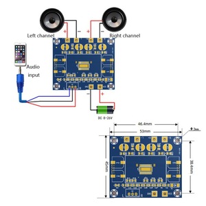 Mini Amplificador JTW de 30W, 2 Canales, 12V 24V, Placa Amplificadora de Audio para Sistema de Sonido Estéreo MP3 - Product Image 4