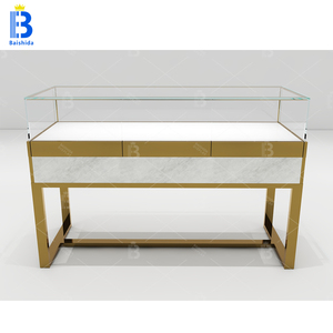 Tùy chỉnh thiết kế Châu Âu không thấm nước bền cửa hàng đồ trang sức Showcase tiếp nhận bàn hiển thị đứng LED chiếu sáng nhà máy bán hàng trực tiếp - Product Image 3