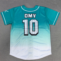 Penjualan Langsung Pabrik Jersey Olahraga Baseball Kancing Amerika Warna Gradasi Logo Kustom Bordir Seragam Nyaman untuk Pria