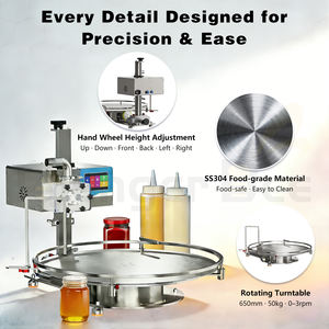 Máquina Llenadora de Botellas de Líquido Viscoso Semiautomática, Bomba de Engranajes de Disco Rotatorio para Miel, Crema y Mermelada, Máquina de Llenado por Peso - Product Image 3