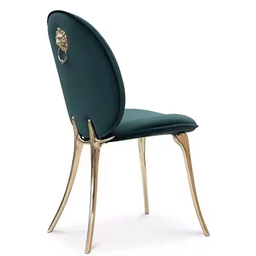 Vente en gros de chaises de salle à manger de luxe de haute qualité en acier inoxydable laiton cuivre chaise couleur or