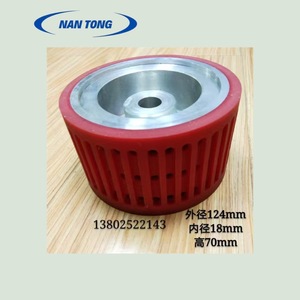 Roue d'aspiration Nantong pour machine plieuse, en aluminium, couleur rouge, avec trous de ventilation - Product Image 3