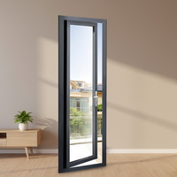 Cadre de porte battante en alliage d'aluminium et verre Lukliving, moderne, pour salle de bain, salon, villa, isolation thermique et phonique, personnalisable