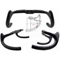 Stang Sepeda Karbon H23 Sprint 330MM Stang Balap Sepeda 260g Drop 120MM Reach 104MM