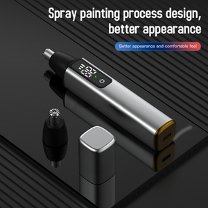 Tondeuse à poils de nez électrique rechargeable par USB avec écran numérique, rasoir pour hommes et femmes, utilisation domestique indolore, en plastique - Product Image 4