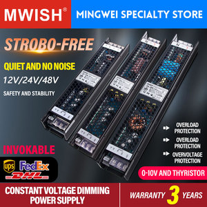 Controlador LED Atenuable MWISH TG-300-24 de 300W 12.5A <span class=keywords><strong>SCR</strong></span> Triac, Atenuación por Tiristor de 0-10V, Fuente de Alimentación de 24V para Iluminación - Product Image 3