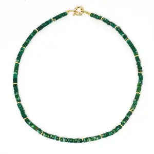 Bohemia Perlen Boho Fransen Halskette Multi Strand Natursteine Perlenkette hand gefertigt