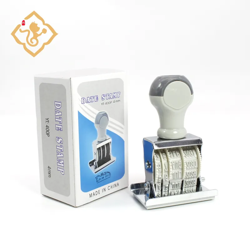 Fabriek Groothandel Verstelbare Datum Maand Nummer Stempel Classic Roller Rubber Datum Stempel