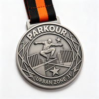 Médailles personnalisées pour l'escalade sportive en salle, pour les championnats et les tournois - Médailles de récompense sportives avec ruban coloré