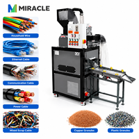 Petite machine à granuler les câbles en cuivre pour les déchiqueteuses de déchets compactes et le recyclage des câbles