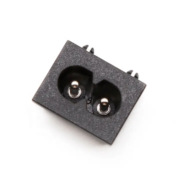 Industrial Electrical IEC C8 Power Connector 2 Pin Male Small Connect Socket Plum AC Power C8 Socket