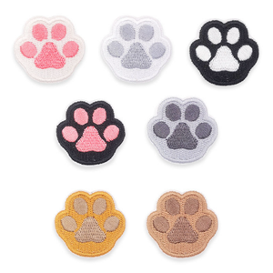 Toppa con stampa a zampa di cane con impronta di gatto Appliques adesivo per la riparazione di abbigliamento fai da te giacca zaino - Product Image 1