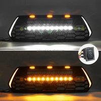 Gobison ABS Grille de pare-chocs avant avec clignotant avec projecteur Grille de voiture pour Toyota Tacoma 2016-2023 Grille de voiture
