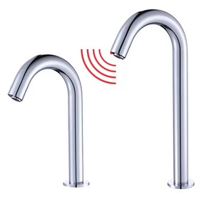 SUS Offre Spéciale Chrome Robinet Électrique Sans Contact Salle De Bains Évier Capteur Robinet AD \ <span class=keywords><strong>DC</strong></span> Lavabo Robinet D'eau pour Hôtel Lieux Publics - Product Image 1