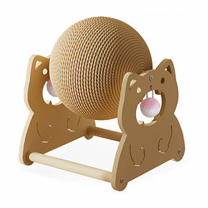 Roller <b>Scratching</b> Ball Toy Cartoon Pet <b>Scratching</b> <b>Post</b> Self-Entertaining Boredom-Busting Indoor Wood Ball - Product Image 5