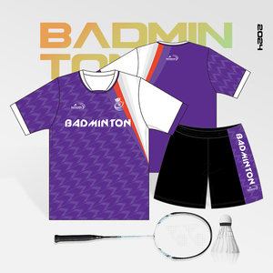 Ensemble de maillots de tennis et de badminton unisexes pour adultes de haute qualité, personnalisables, 100% polyester, séchage rapide, respirant, vêtements de sport en gros - Product Image 1