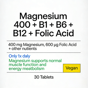 แมกนีเซียม วิตามินบีคอมเพล็กซ์ชนิดเม็ด VB6B12 ช่วยการนอนหลับ ลดความเครียด 30 เม็ด ควบคุมน้ำหนัก แคปซูลลดน้ำหนัก เผาผลาญไขมัน - Product Image 3