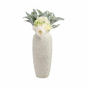 Vaso alto in ceramica testurizzata, moderno vaso decorativo per fiori, per soggiorno, camera da letto, decorazioni per la casa - Product Image 2