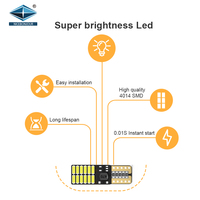 OEM ODM Helligkeit Canbus 6000k 12v w5w 4014 24SMD Kein Fehler Strobe Auto Glühbirnen für t10 LED