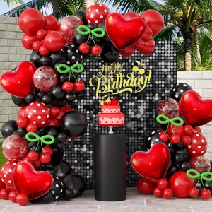 Set <span class=keywords><strong>de</strong></span> Globos con Forma <span class=keywords><strong>de</strong></span> Arco Rojo y Negro, con Globo <span class=keywords><strong>de</strong></span> Aluminio en Forma <span class=keywords><strong>de</strong></span> Corazón Rojo, Ideal para Fiestas <span class=keywords><strong>de</strong></span> <span class=keywords><strong>Solteros</strong></span> y Cumpleaños - Product Image 4