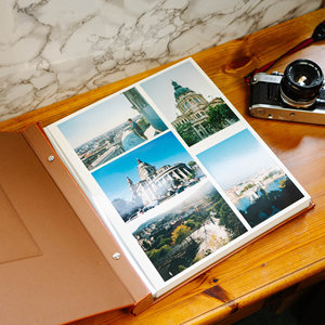 Custom 80 pagine autoadesive Premium grande Album di foto di nozze fantastiche in pelle marrone - Product Image 2