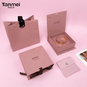 Custom Eco Pink Book Shape Paper Gift Packaging Jewellery <strong>Box</strong> with Ribbon - Product Image 6