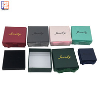 Ensemble de bijoux de luxe personnalisés emballage coffrets cadeaux bague collier papier boîte à bijoux avec logo estampage or