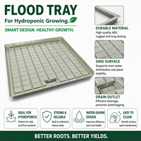 Grande table de serre à plateaux roulants simples, plateau hydroponique ABS à flux et reflux 4x4 4x8, plateau d'inondation agricole