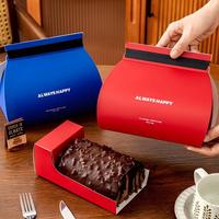 Boîte en papier kraft biodégradable personnalisée pour emporter, boîte à gâteau roulé suisse à emporter, emballage de gâteau personnalisé