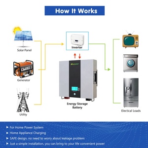 Delongtop <b>Battery</b> Wall Mounted 2.5KW Storage Lithium Ion <b>Batteries</b> <b>24V</b> 100Ah <b>Battery</b> DL-24100 Batterier - Product Image 4