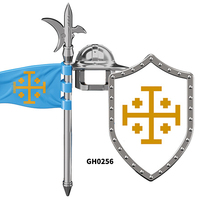 G0133 Serie Medieval, Bloques de Construcción de Plástico DIY, Caballero de Jerusalén, Juguetes Educativos para Niños, Mini Figuras de Ladrillos, Sets de Regalo