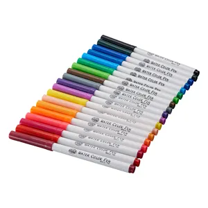 Aanpasbare Diverse Kleuren Aquarel Pen Met Conische Tip Bullet Tip Wasbare Kunst Marker Met Jumbo Tip #8619