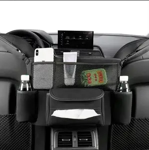 Custom Car Console Mesh Bag Car Net Bolso Bolsa Titular Organizador Entre Assentos
