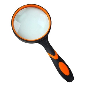 Handheld Magnifier 60mm Rubber Handle Reading Repair Use Without Light RoHS Compliant - Product Image 3
