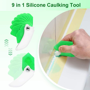 NEW 9 in 1 Caulk Applicator Finishing <b>Tool</b>,Effortless Caulking with Smoothing Finger Caulk Finisher Tips - Product Image 2