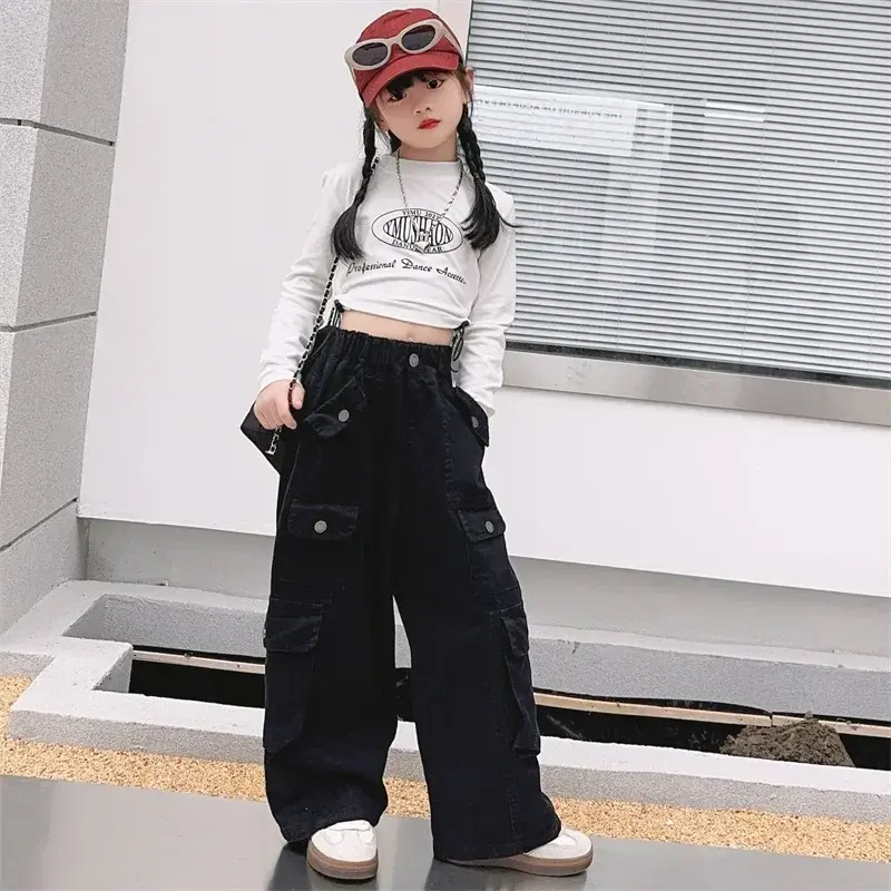 Streetwear Outfit 14 Anni Teen Girls Cargo Pants Loose Casual