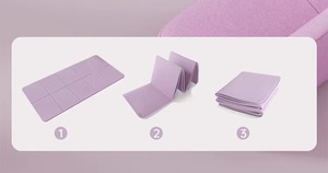 Hot Bán Thân Thiện TPE Chất Liệu Gấp Yoga Phòng Tập Thể Dục <span class=keywords><strong>Mat</strong></span> Double Side Non-Slip Trọng Lượng Nhẹ Sàn Tập Luyện - Product Image 6