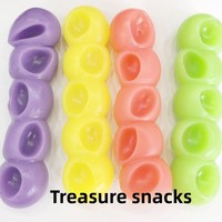 Fabrieksdirect 90g Melk Trekkoord-Balvormige Fruit Gummy Candy Rekbare OEM Private Label Bulk Groothandel Exporteur