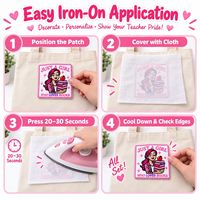 Patch brodé en gros pour enseignant, motif rentrée scolaire, livre, pomme, crayon, salle de classe, thermocollant ou à coudre