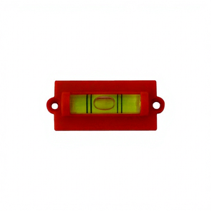 Nivel de burbuja magnético RABY Mini de plástico rojo con precisión del 0.1% y 1 año de garantía - Product Image 1