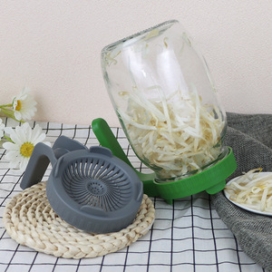 Tapa de germinación de plástico PP sin BPA de 86 mm con asa, adecuada para tarros Mason de boca ancha de 3.42 pulgadas, cubierta de filtro para germinación de semillas - Product Image 1