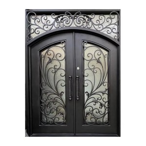 Vendita Diretta dalla Fabbrica: Porte d'Ingresso a <span class=keywords><strong>Doppia</strong></span> <span class=keywords><strong>Anta</strong></span> in Alluminio Pressofuso e Vetro, Stile Europeo, Antieffrazione, per Ville - Product Image 4