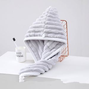 Serviette absorbante de haute qualité en gros, foulard long et absorbant, bonnet de séchage élastique pour cheveux avec nœud pour la douche et le bain - Product Image 4